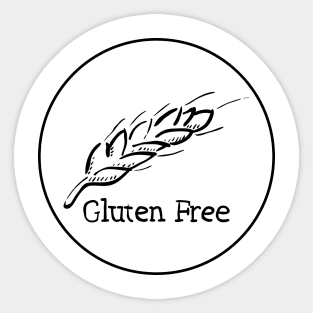 Gluten Free Hand Drawn Wheat Sticker